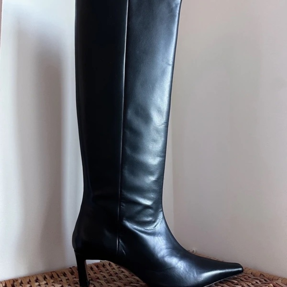 Topshop Elegant Black Heeled Boots